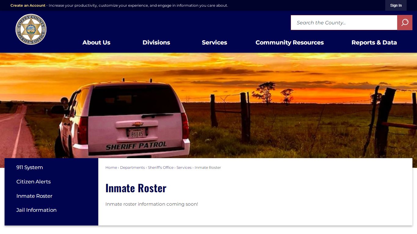 Inmate Roster | Coffey County, KS